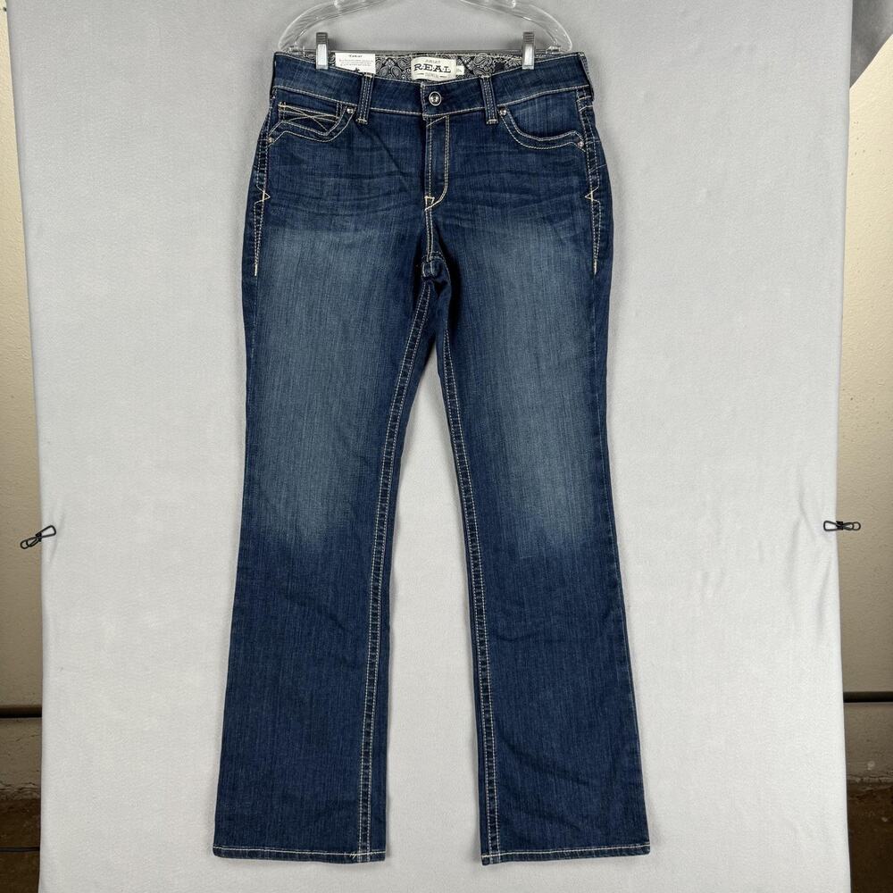 Ariat REAL Jeans Womens 33XL Medium Wash Mid Rise Bootcut Stretch Tall Spitfire